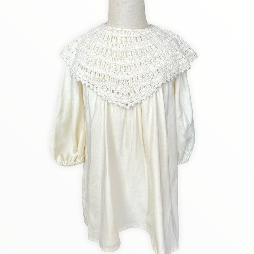 ZARA Kids | Cream | CROCHETED DRESS - Picture 6 of 14